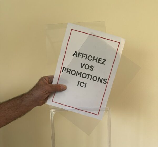 Porte affiche américain à poser sur table